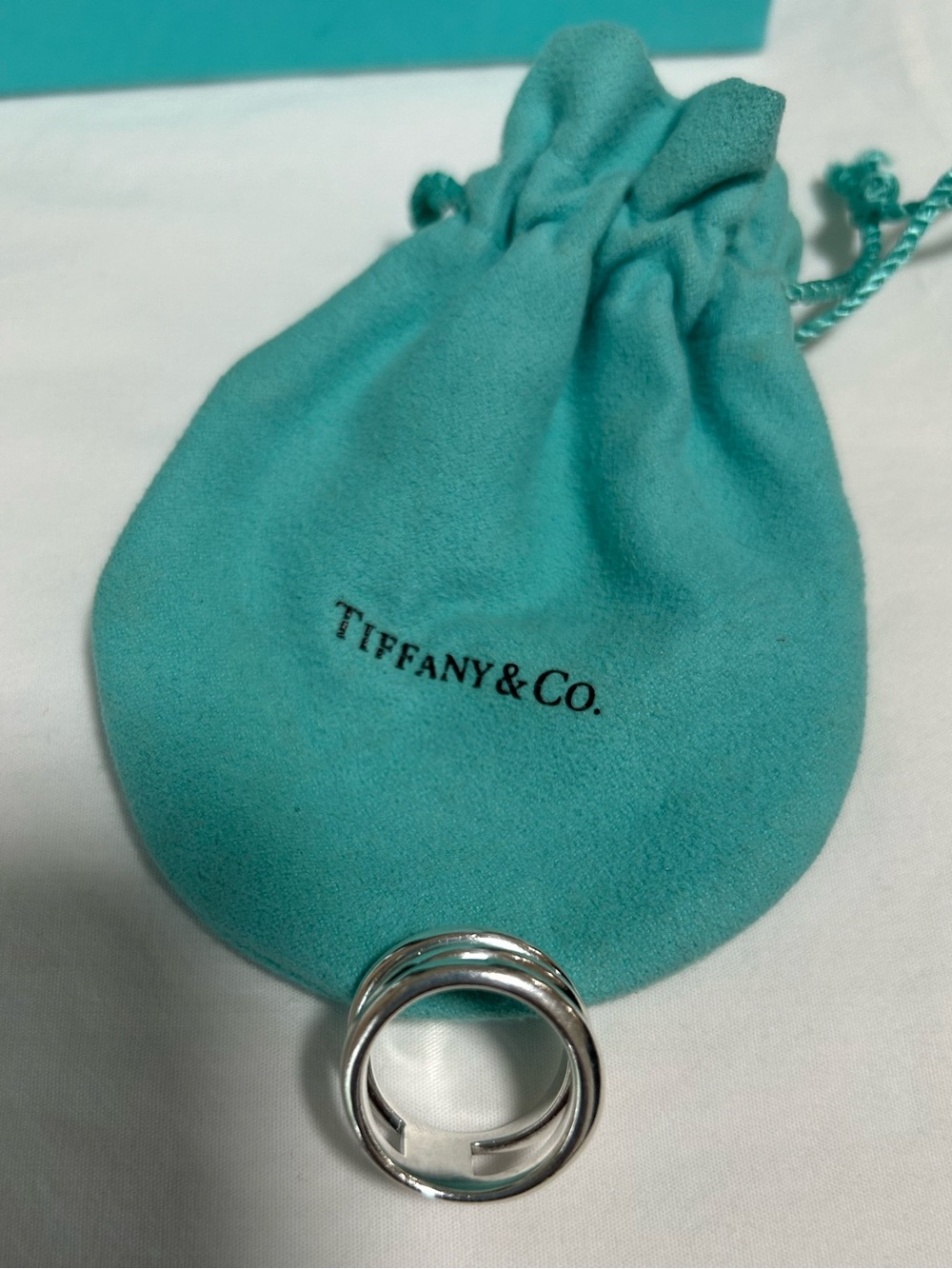 Vintage Tiffany & Co. Sterling Silver 925 zig zag ring size 6.5 - Picture 6 of 9